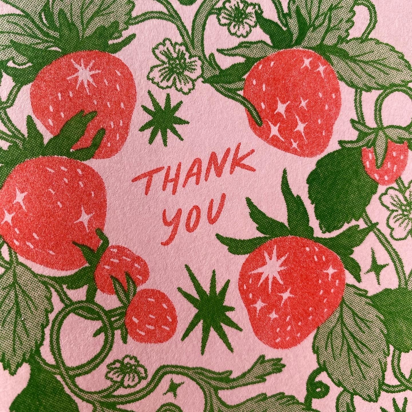 Thank you Strawberry Card