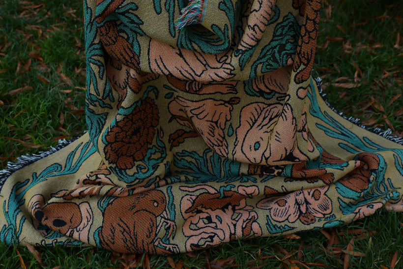 Woven Creatures Blanket