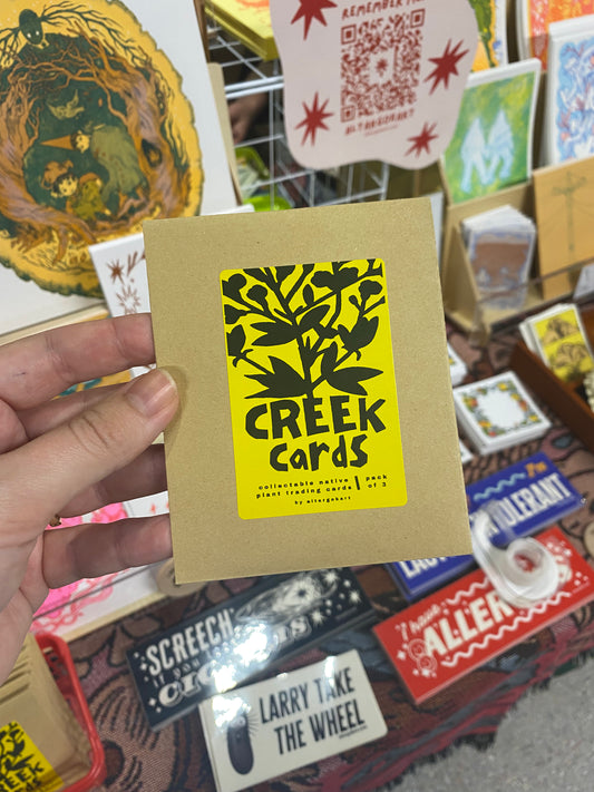 Creek Cards - Riso-Printed Plant Trading Cards