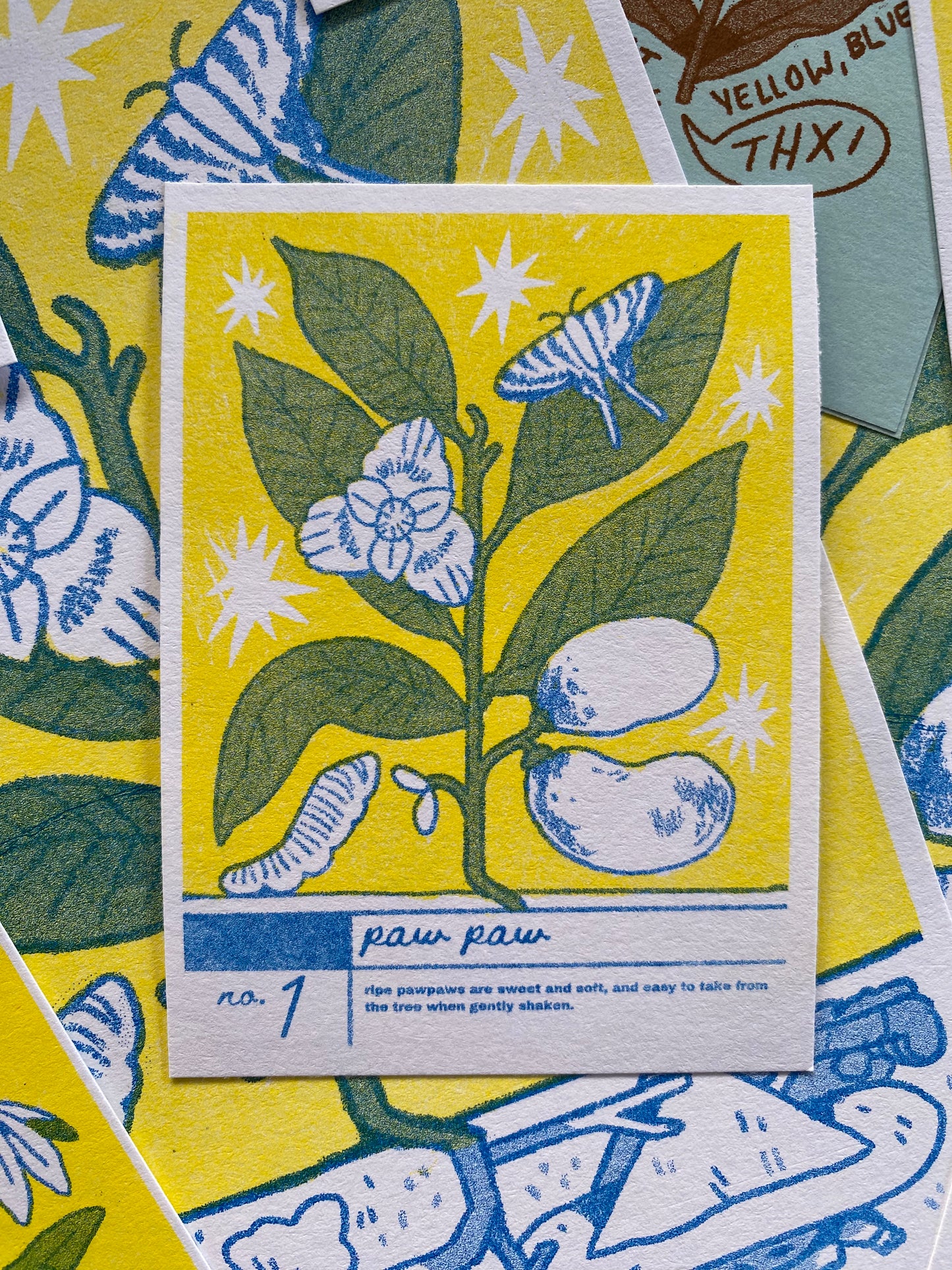 Creek Cards - Riso-Printed Plant Trading Cards