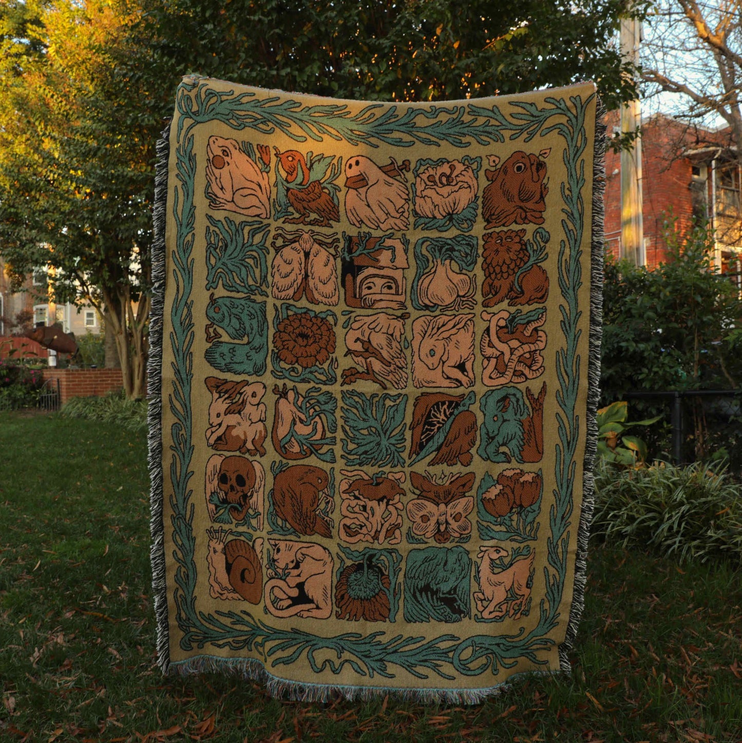 Woven Creatures Blanket