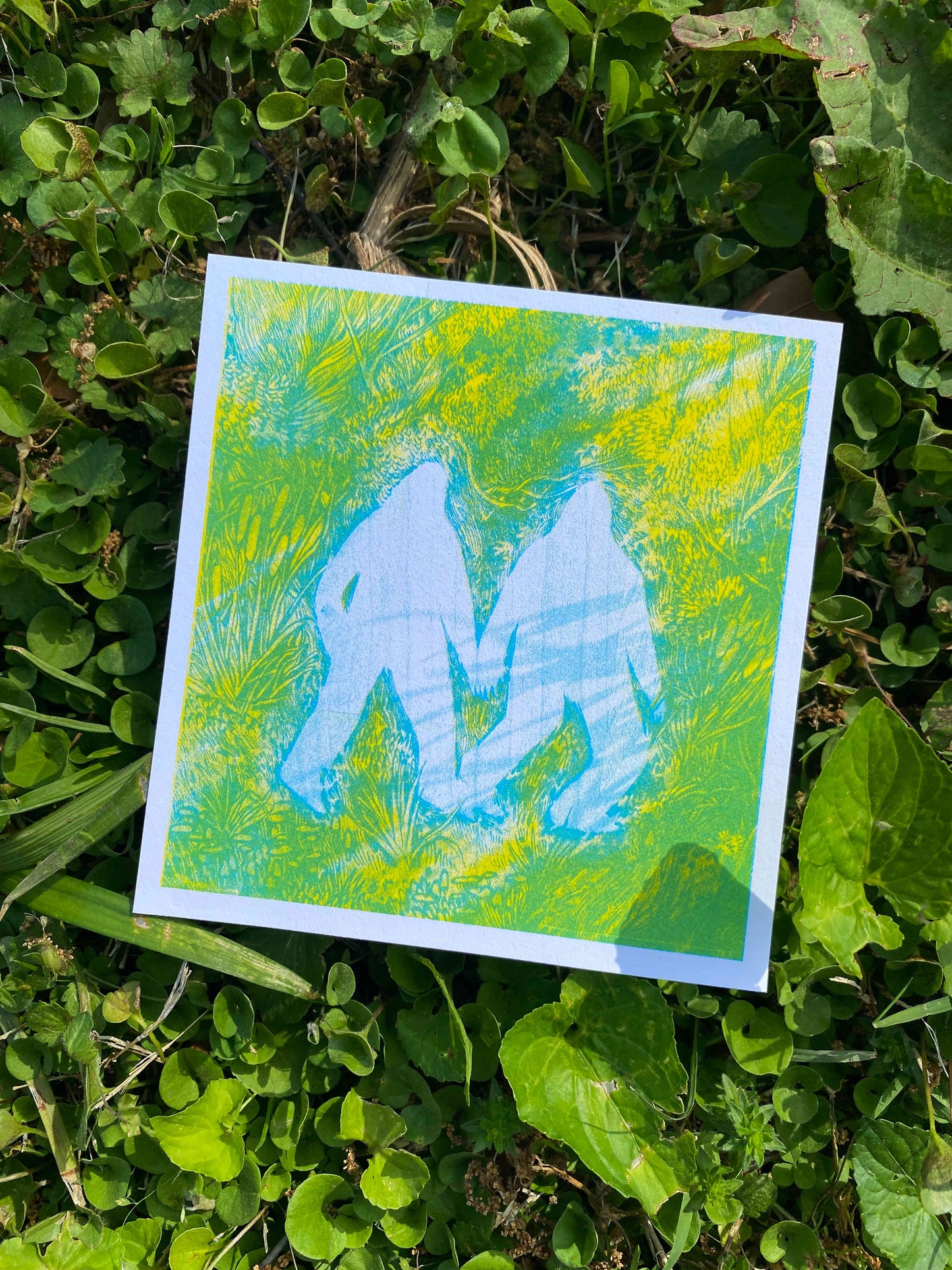 Wood-burned Woods Duo Riso Print