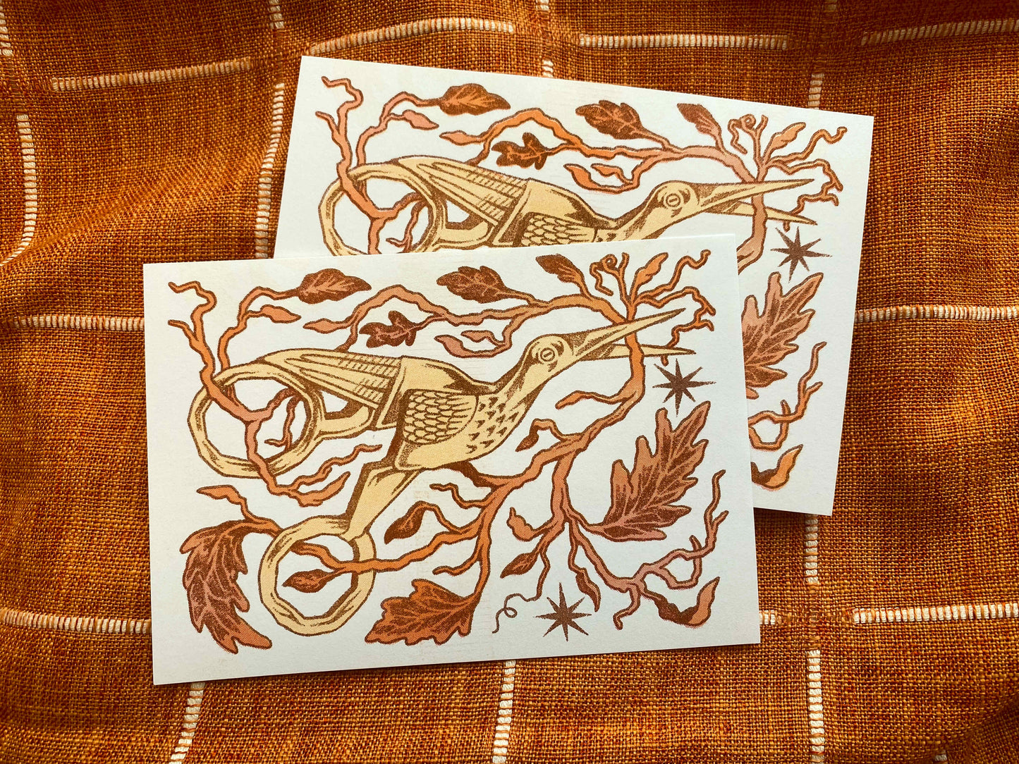 Autumn Stork Scissors Print