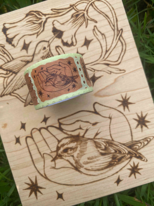 Wood-Burned Washi Tape