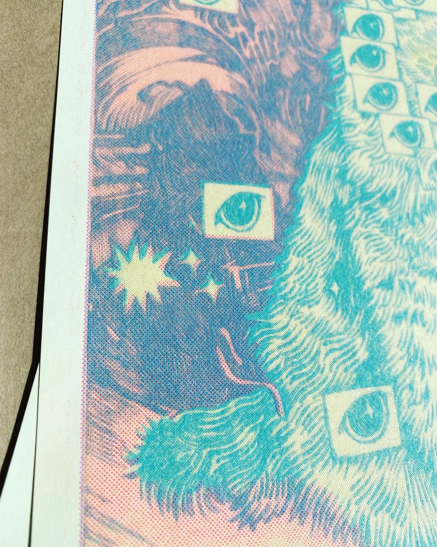 Do Not Be Afraid Riso Kitty Print