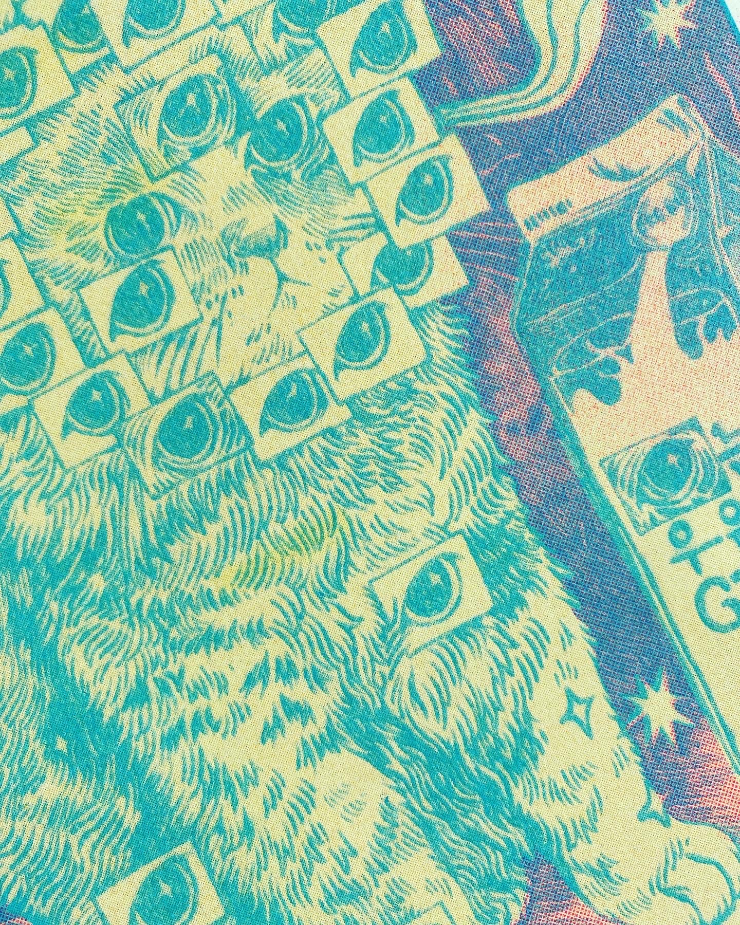 Do Not Be Afraid Riso Kitty Print