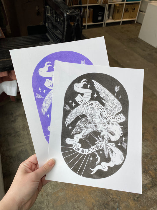 Abortion Rights for All, Forever Riso Print