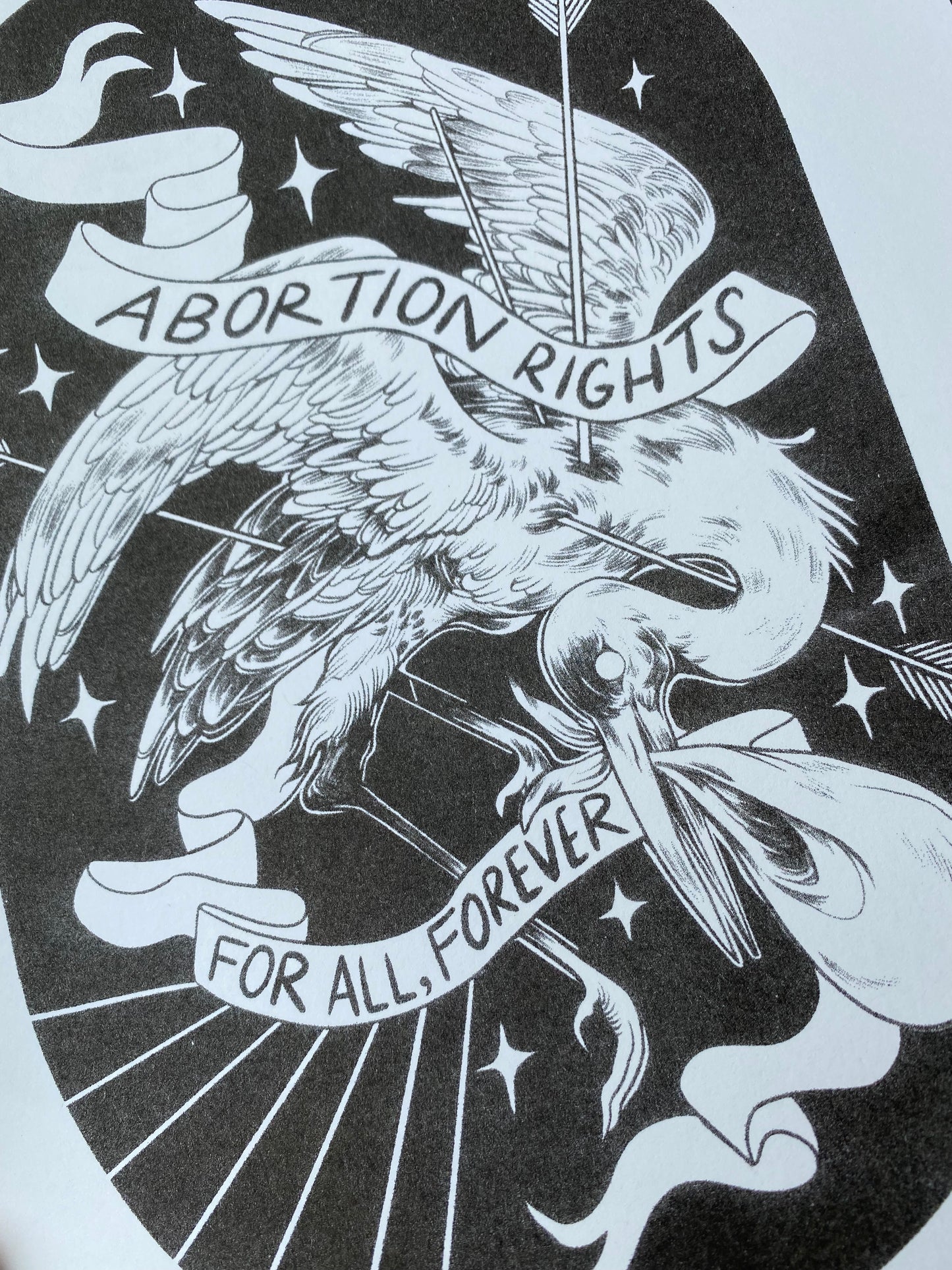 Abortion Rights for All, Forever Riso Print