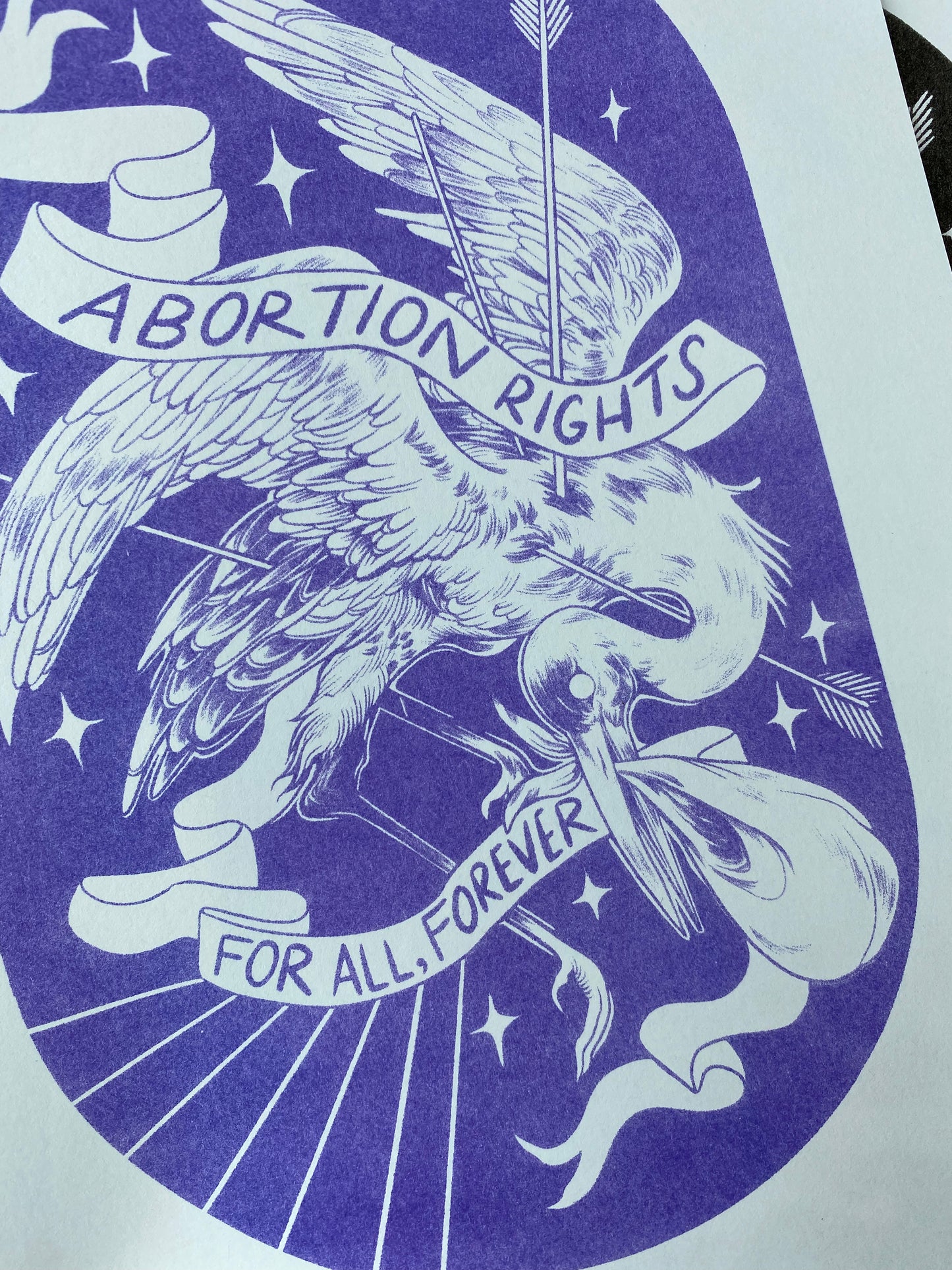 Abortion Rights for All, Forever Riso Print
