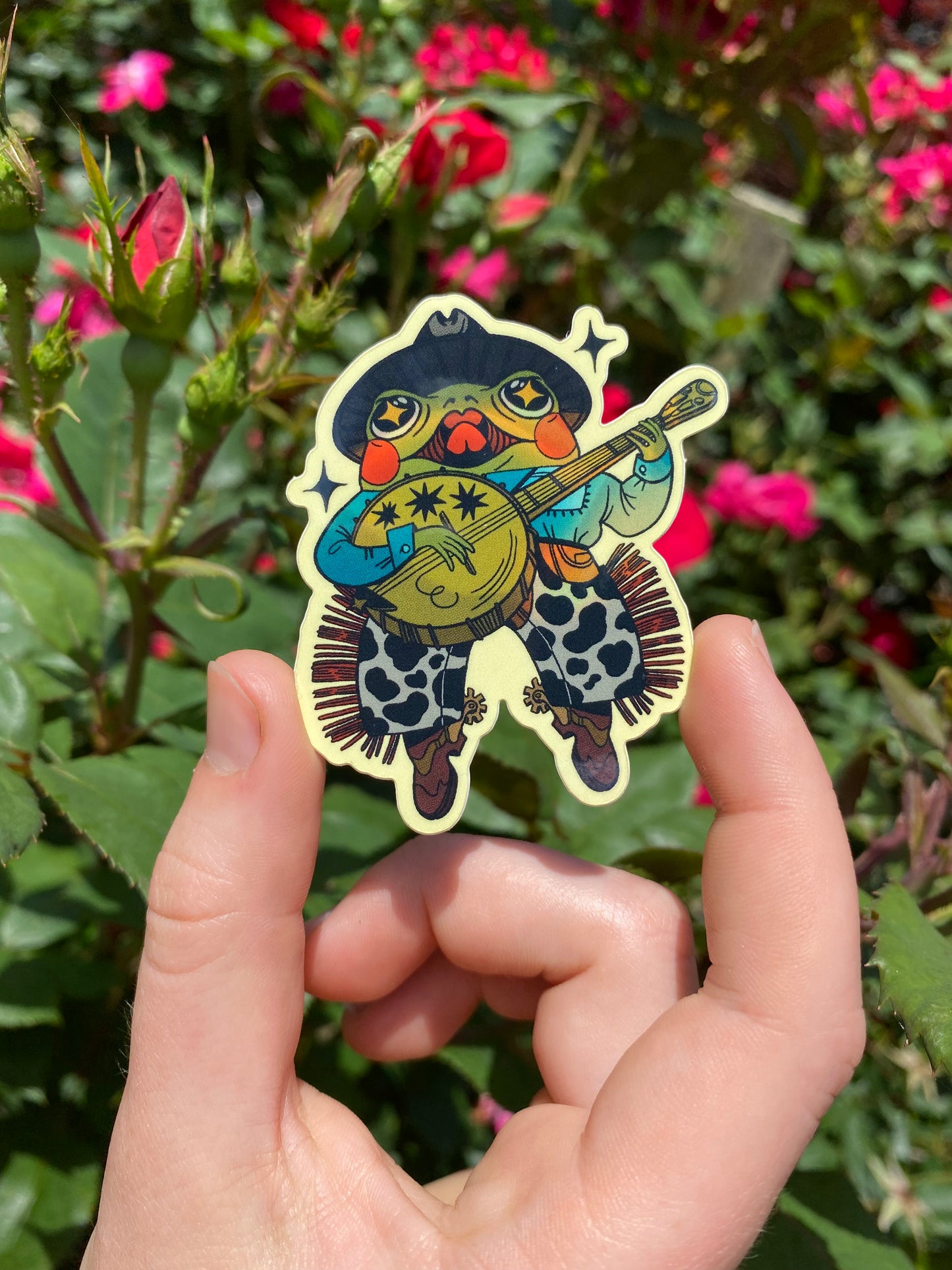 Cowboy Frog Sticker