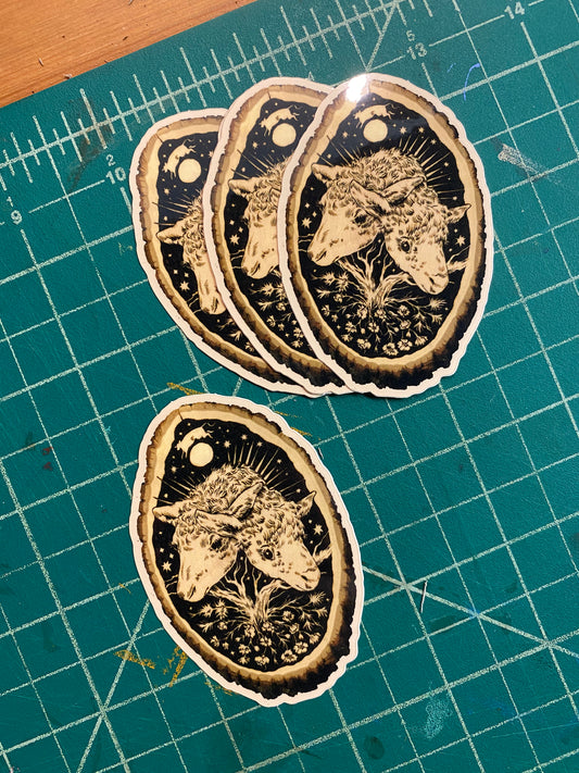 Two Headed Cow Sticker