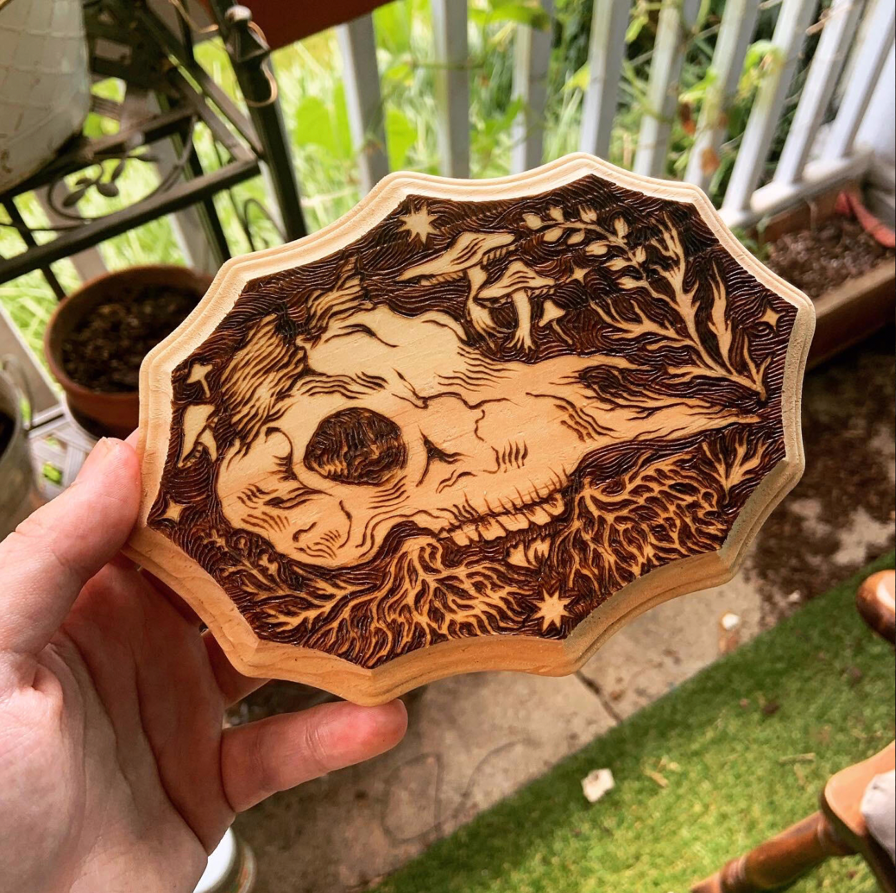 Wood-Burned Mystery Plaques