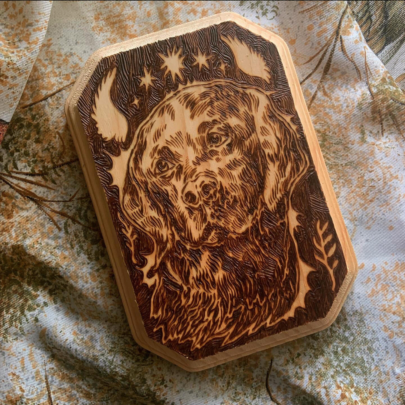 Wood-Burned Mystery Plaques