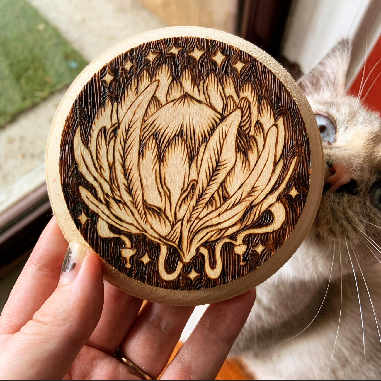 Wood-Burned Mystery Plaques