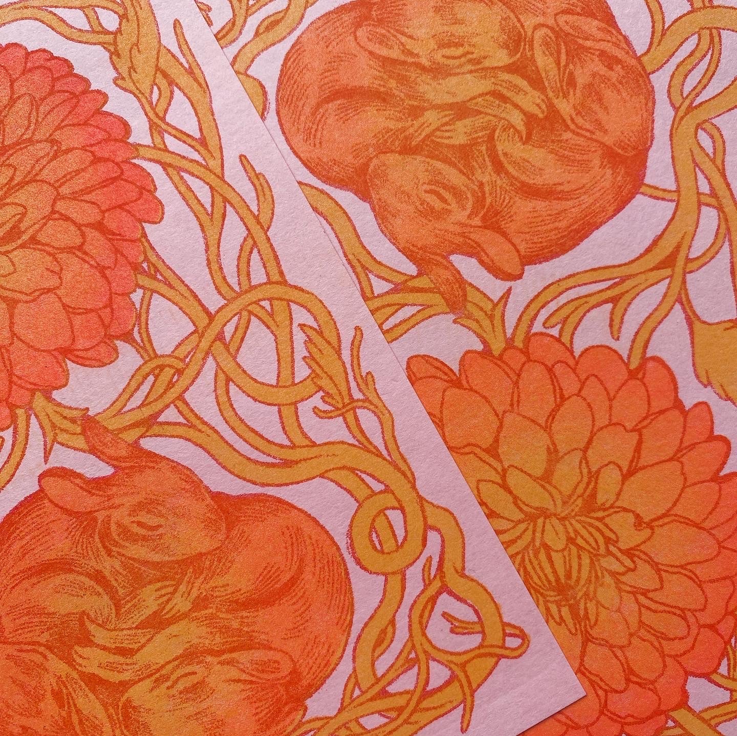 Bunny Dahlia Print