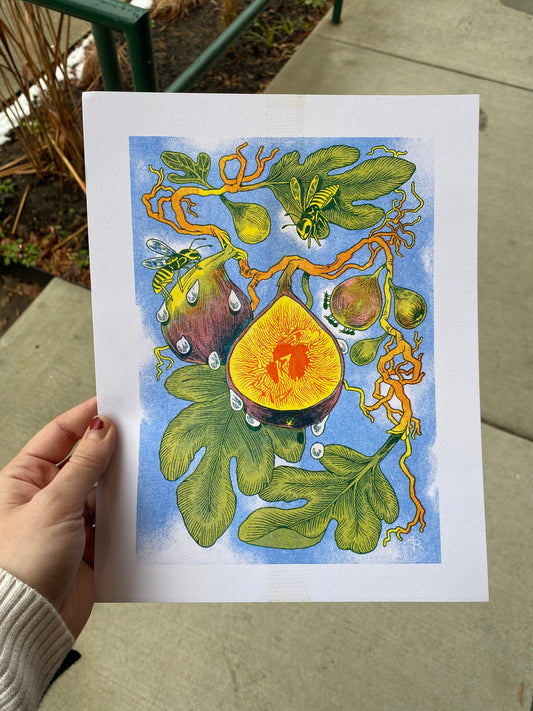 Fig Wasp Riso Print