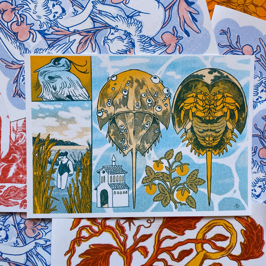 Eastern Shore Horseshoe Crab Riso Print
