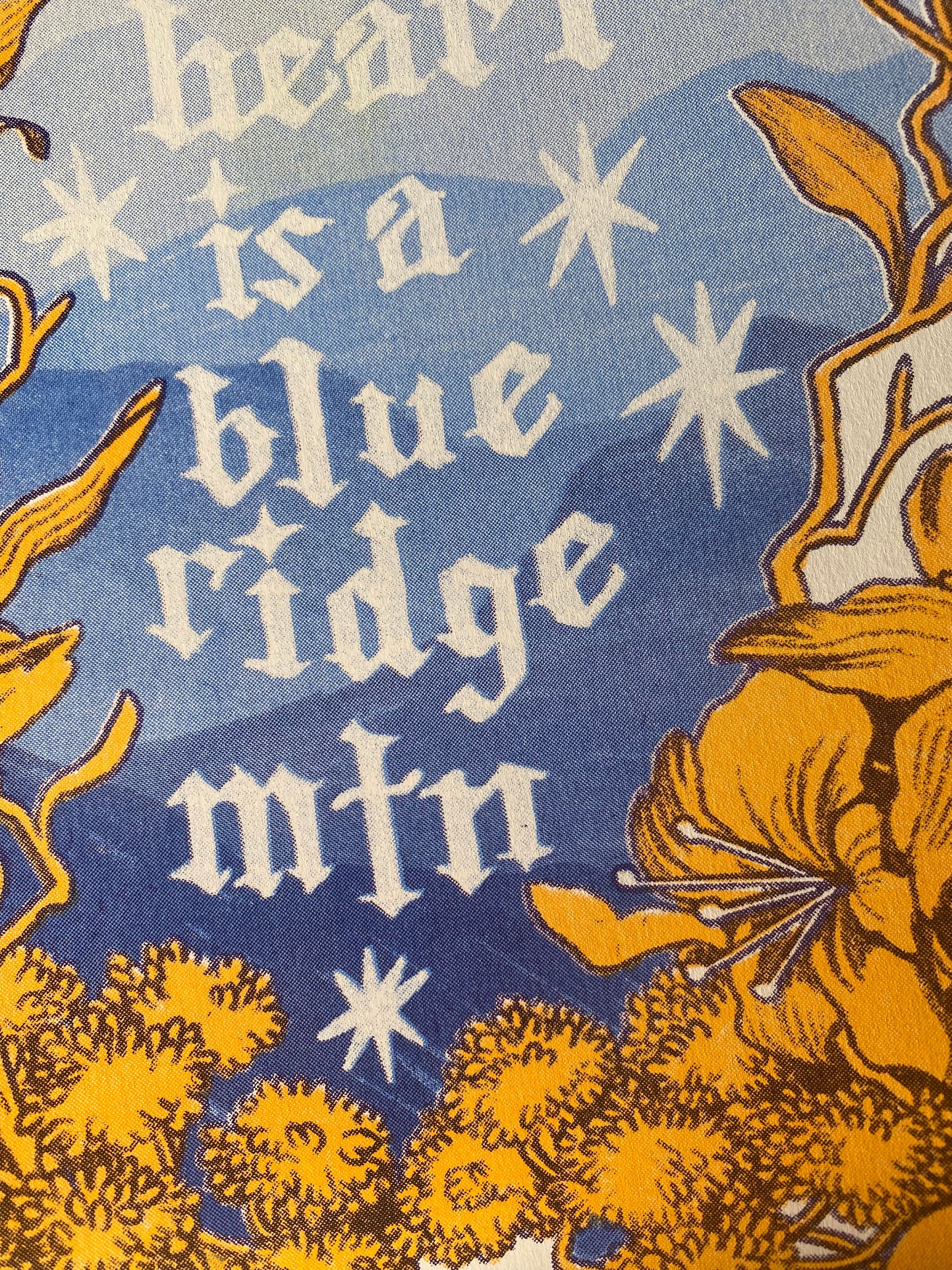 My Heart is a Blue Ridge Mountain Riso Print