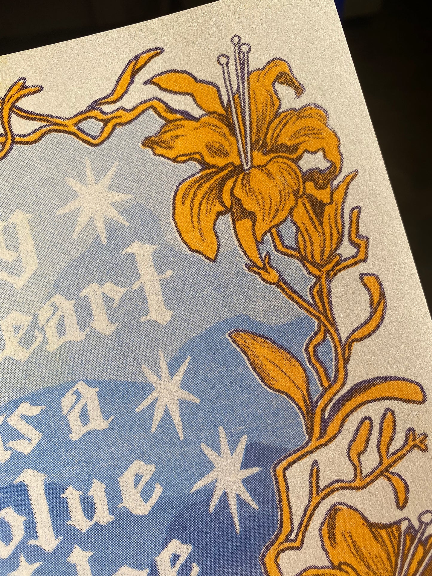 My Heart is a Blue Ridge Mountain Riso Print