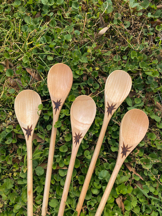 Wood-Burned Birch Spoons