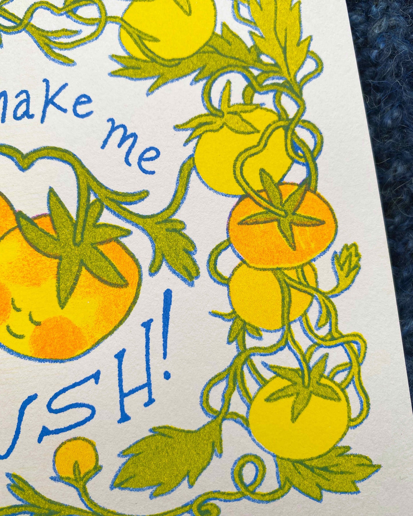 You Make Me Blush Tomato Riso Print