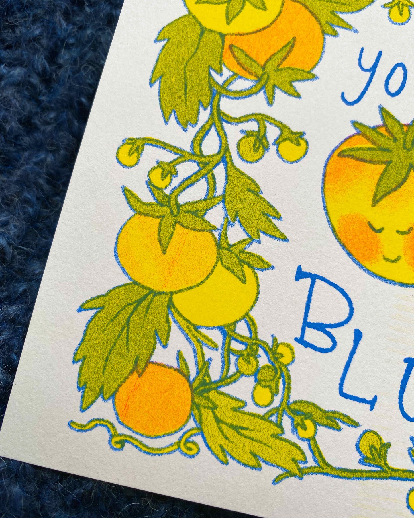 You Make Me Blush Tomato Riso Print