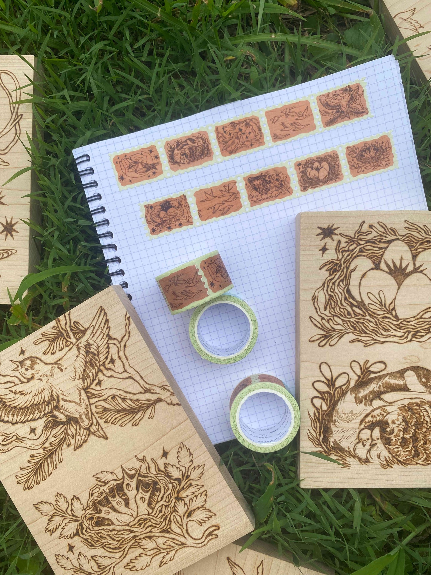 Wood-Burned Washi Tape
