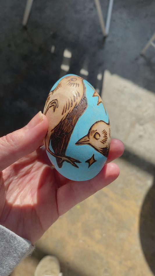 Medium Wood-Burned Hanging Egg